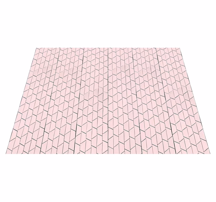 Rosa geometrisk stil vinyl teppe hydraulisk - Tenstickers