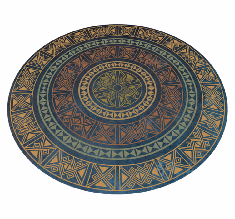 Gammel mandala vinyl teppe etnisk - Tenstickers