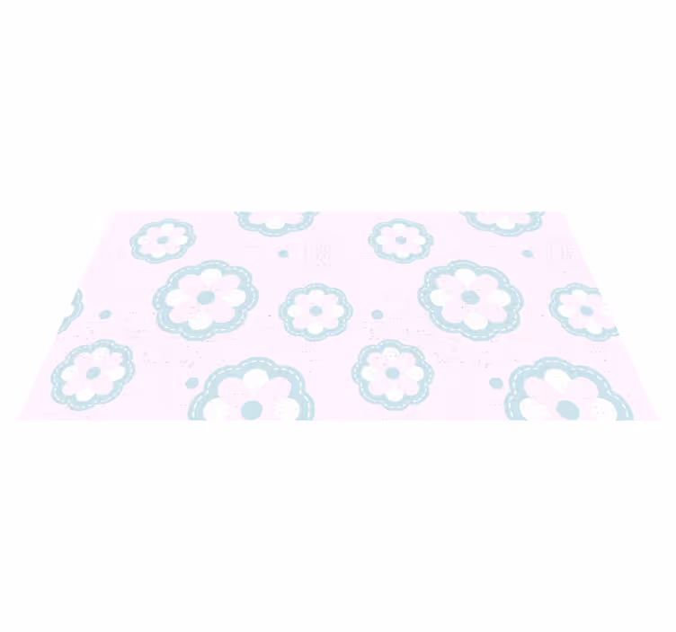 Mykt blomstermotiv Vinyl teppe flere barn - Tenstickers