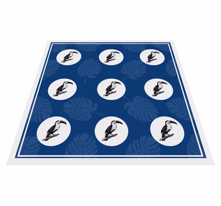 Tropisk tukanmønster vinyl teppe dyr - Tenstickers