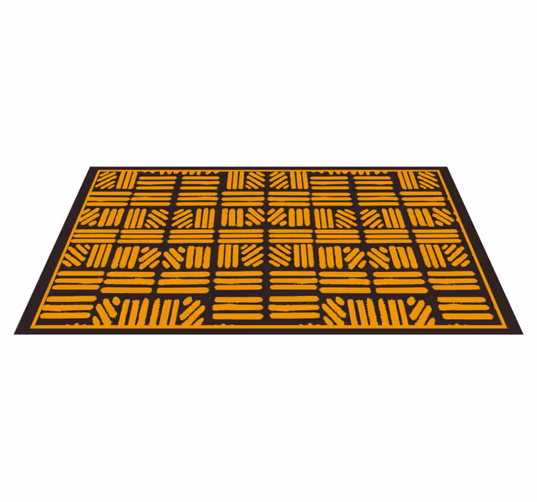 Abstrakt geometrisk mønster vinyl teppe etnisk - Tenstickers