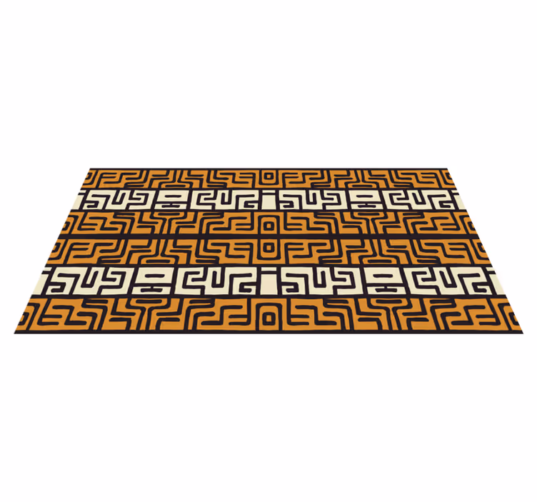 Geometrisk labyrintmønster Vinyl teppe striper - Tenstickers