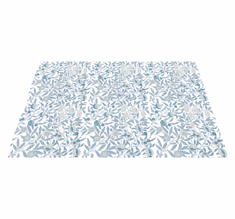 Botanisk bladmønster vinyl teppe blomster og planter - Tenstickers
