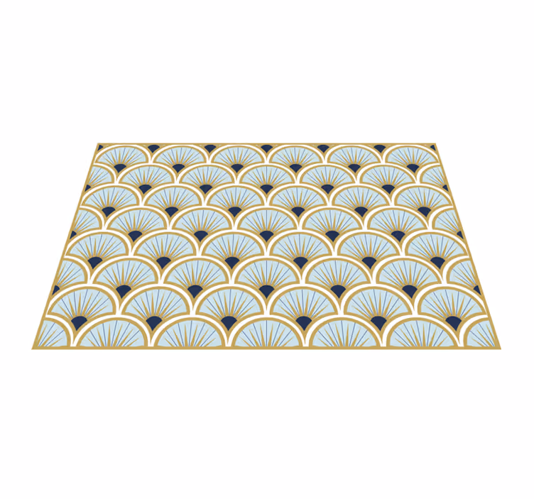 Geometrisk viftemønster geometriske vinyl teppe - Tenstickers