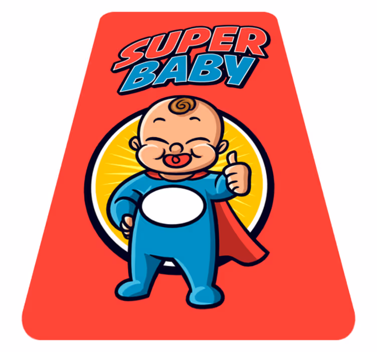 Superhelt spedbarn tema baby vinylteppe - Tenstickers