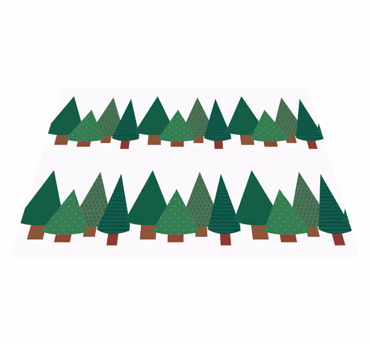 Patchwork juletre mønster vinyl teppe vintage - Tenstickers