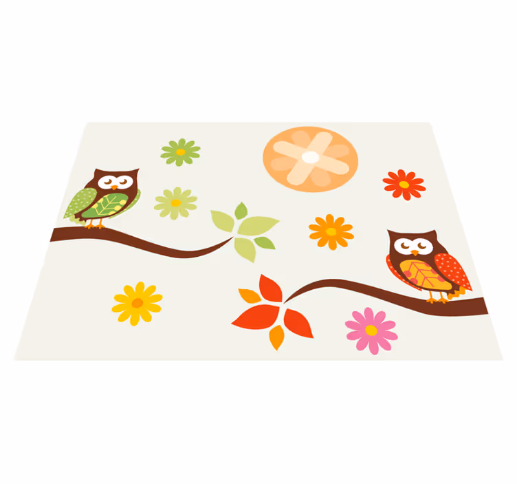 Lappeteppe dyreugledesign vinyl teppe dyr - Tenstickers
