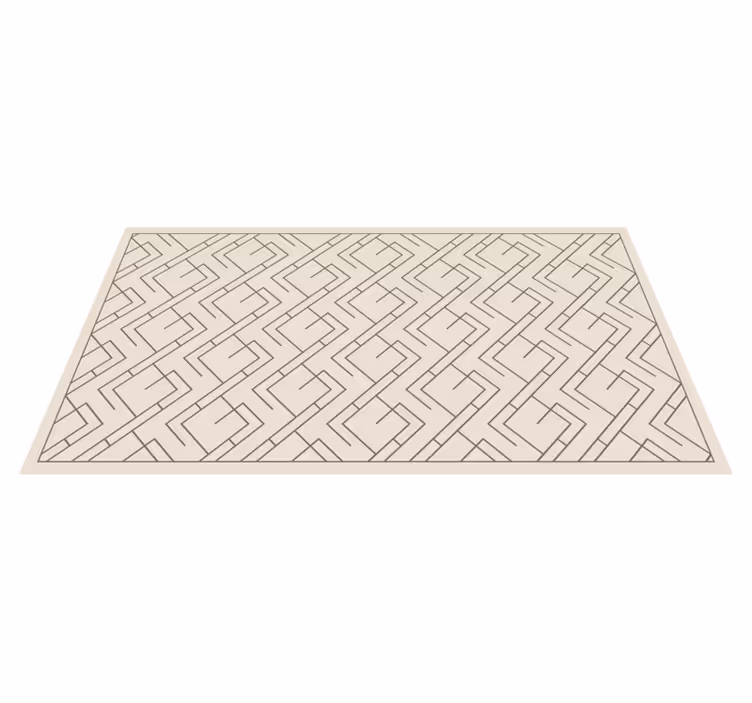 Geometrisk labyrintdesign geometriske vinyl teppe - Tenstickers