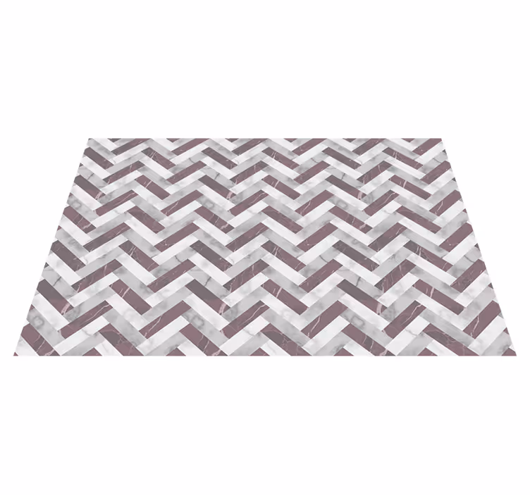 Chevron mønster overlegg geometriske vinyl teppe - Tenstickers