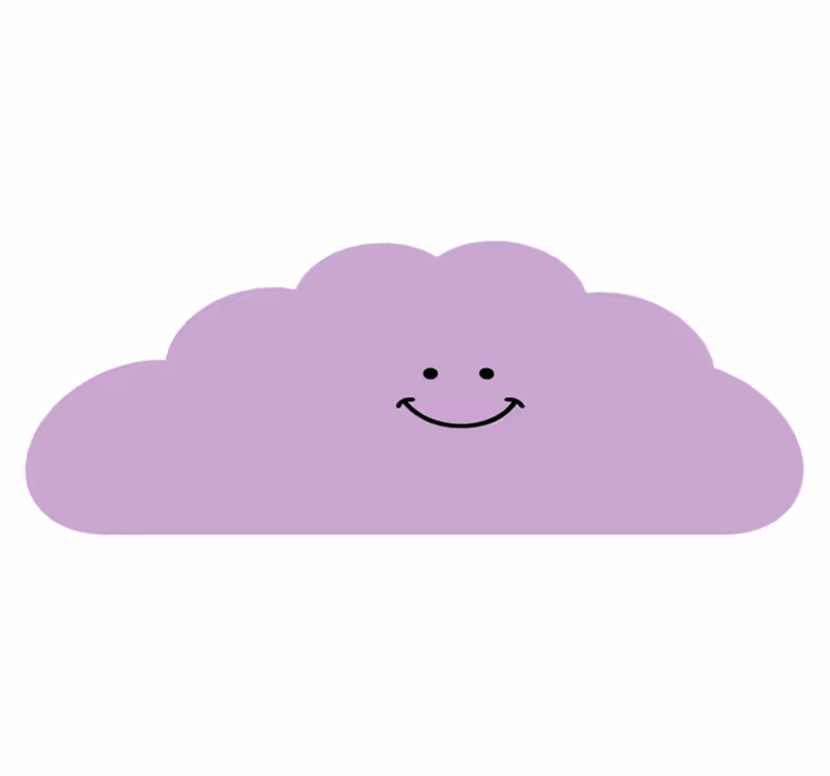 Smilende skyform baby vinylteppe - Tenstickers