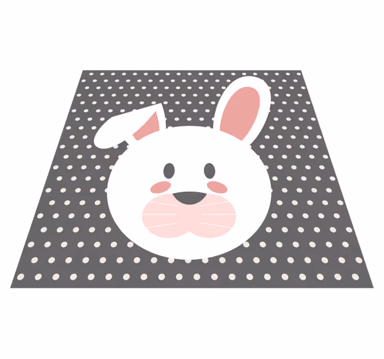 Kanin prikkede overlegg baby vinylteppe - Tenstickers