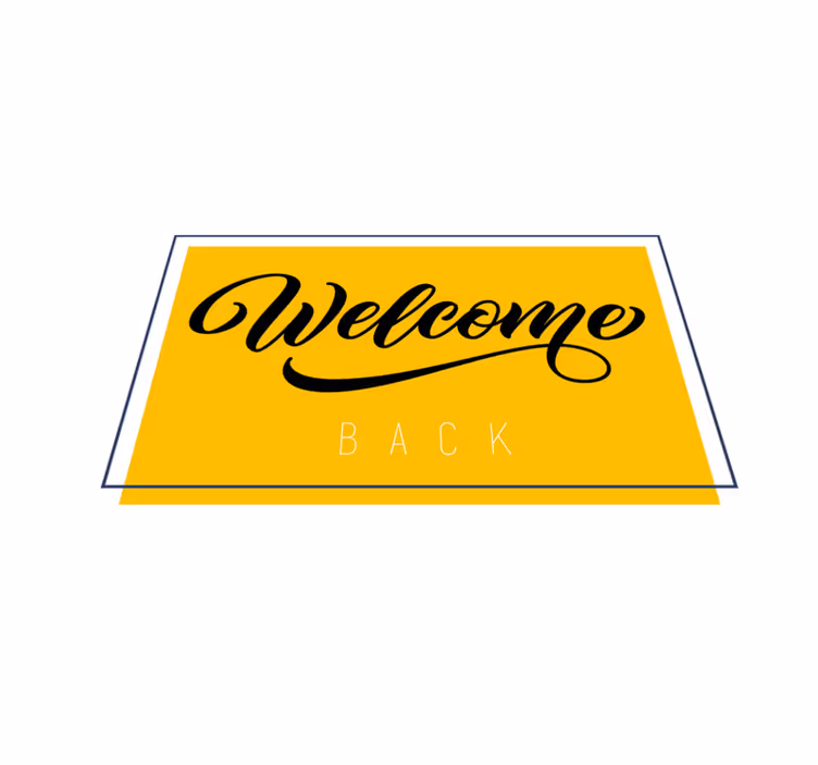 Velkommen tilbake hilsen vinyl teppe mottak - Tenstickers