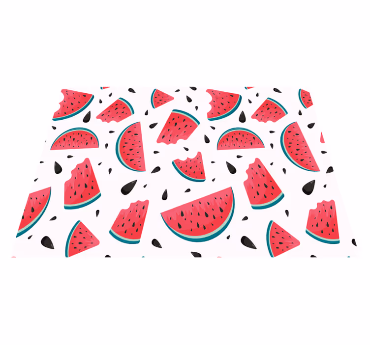 Friskt mønster med vannmelon vinyl teppe soverom - Tenstickers