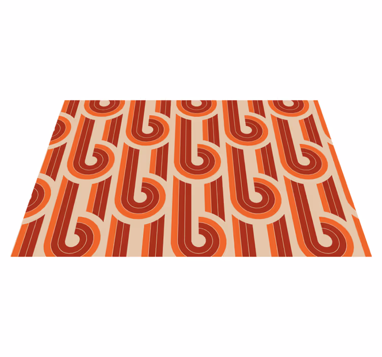 Retro geometrisk mønster geometriske vinyl teppe - Tenstickers