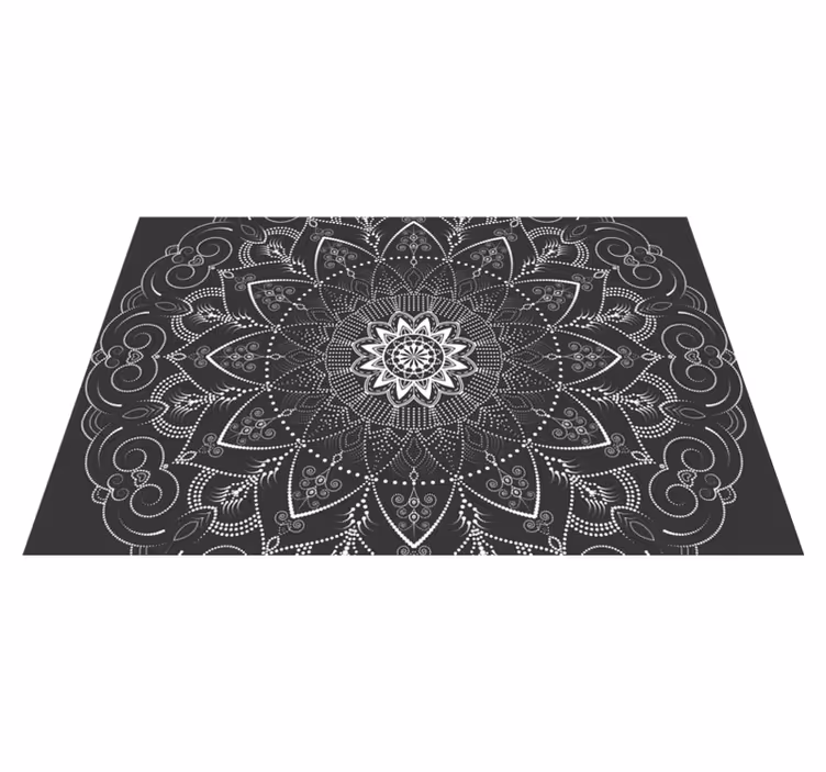 Mandala mønster symmetri mandala vinyl teppe - Tenstickers