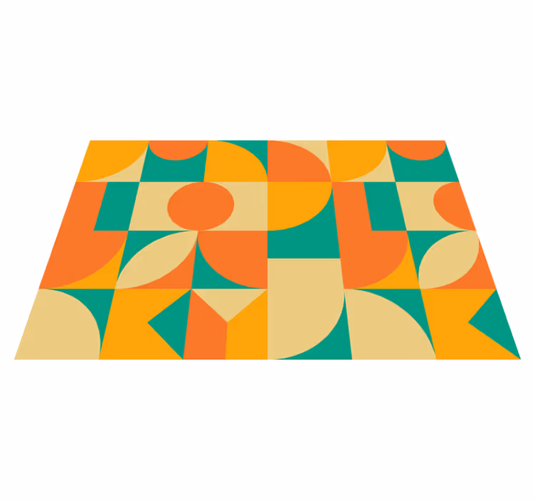 Fargerikt geometrisk mønster geometriske vinyl teppe - Tenstickers