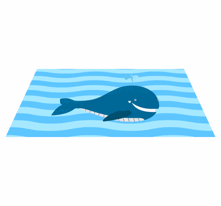 Stor hval i havet vinyl teppe dyr - Tenstickers