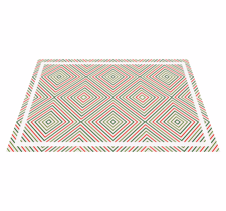 Geometrisk diamantmønster geometriske vinyl teppe - Tenstickers