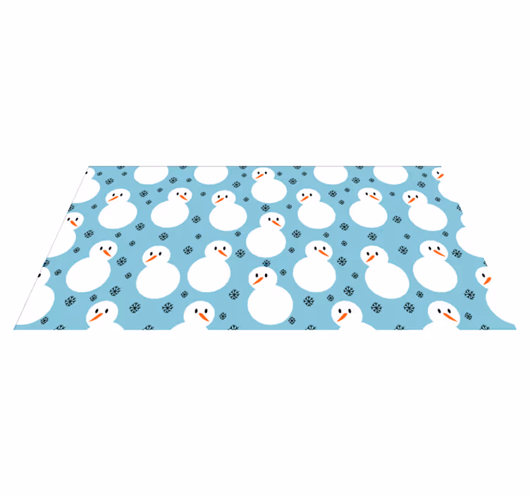 Snømann festlig overflate Jul vinyl teppe - Tenstickers