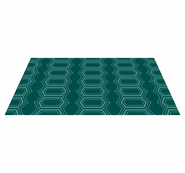 Smaragd geometrisk mønster geometriske vinyl teppe - Tenstickers