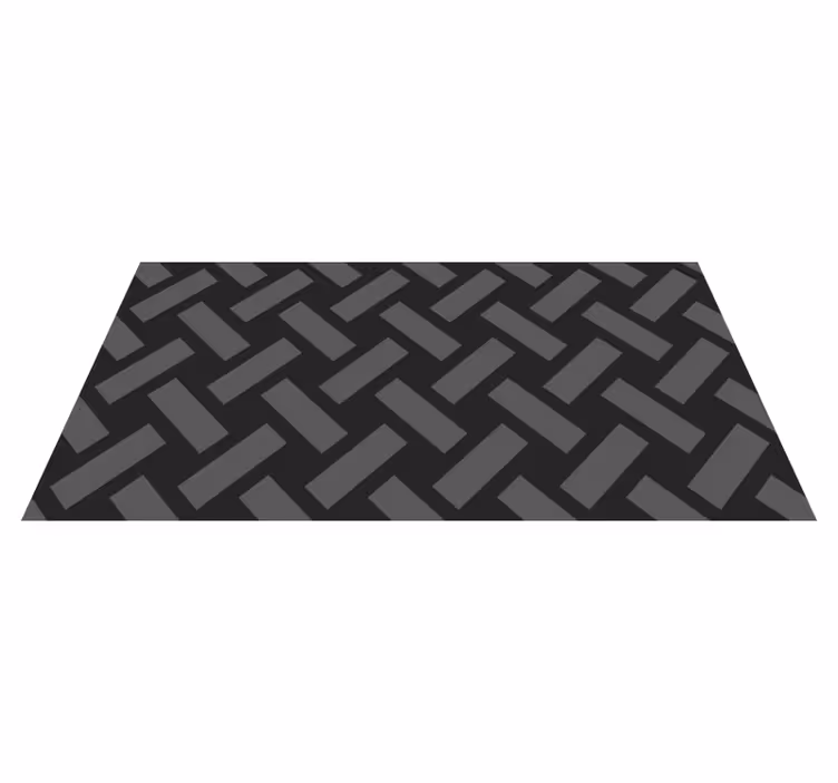 Geometrisk svart kvadratisk mønster vinyl teppe geometrisk - Tenstickers