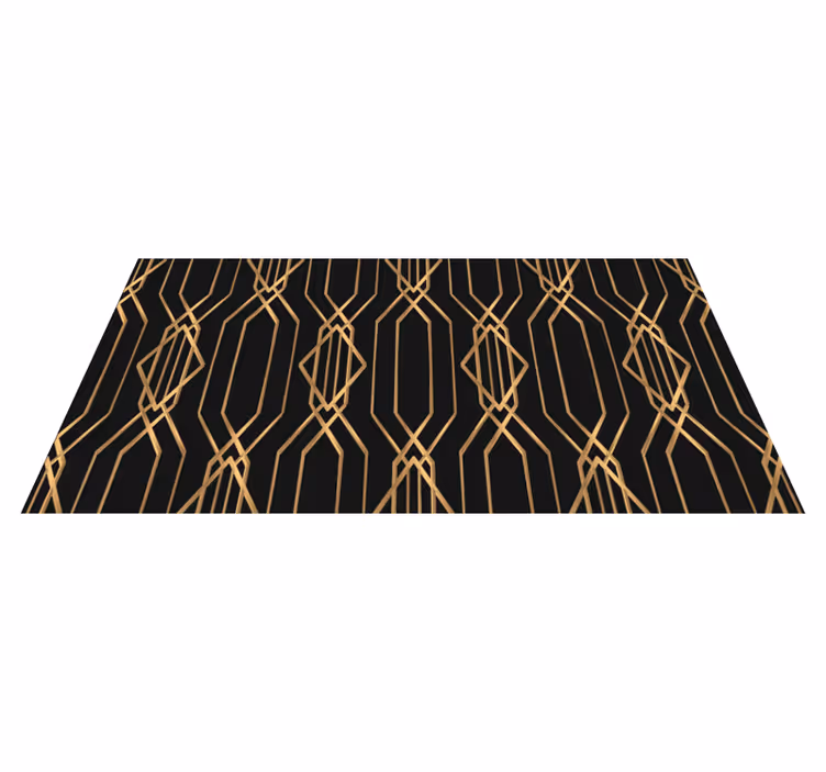 Art deco eleganse geometriske vinyl teppe - Tenstickers