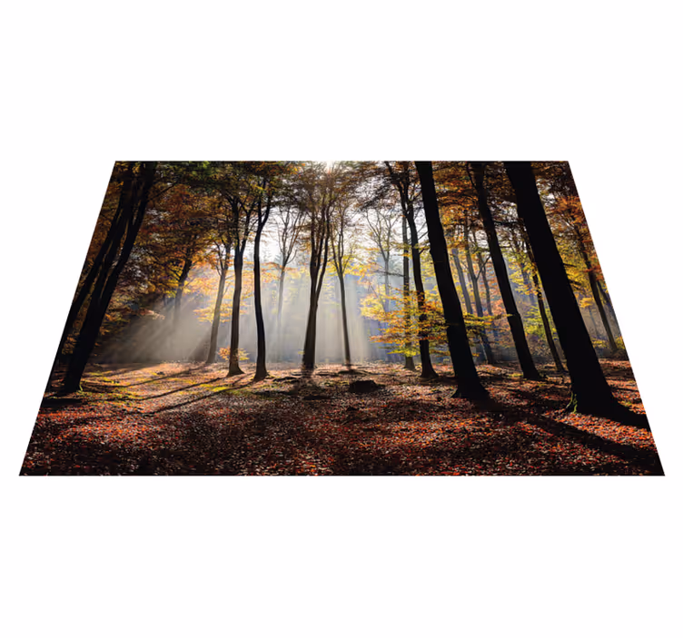 Skogens ro natur vinyl teppe - Tenstickers