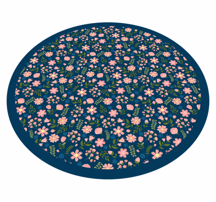 Sirkulært blomstermønster blomst vinyltepper - Tenstickers