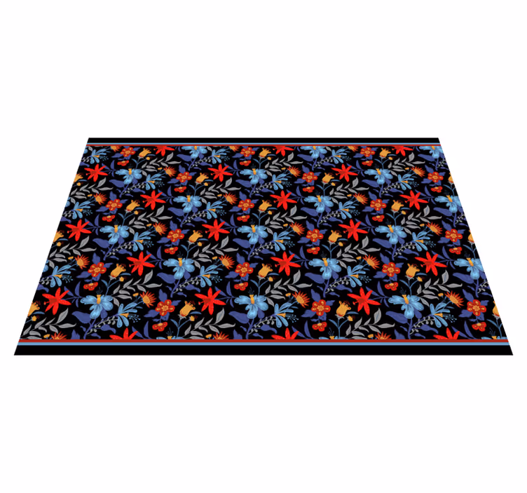 Botanisk eleganse blomst vinyltepper - Tenstickers