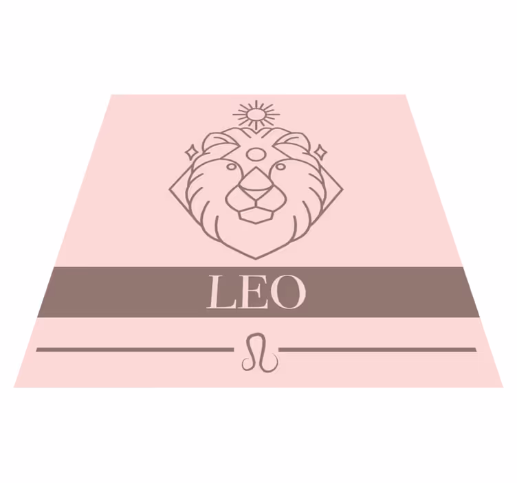 Leo rosa kort stjernetegn design vinyl teppe soverom - Tenstickers