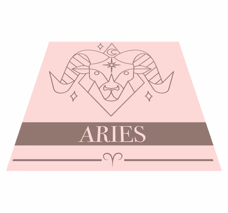 Væren rosa kort stjernetegn design vinyl teppe soverom - Tenstickers