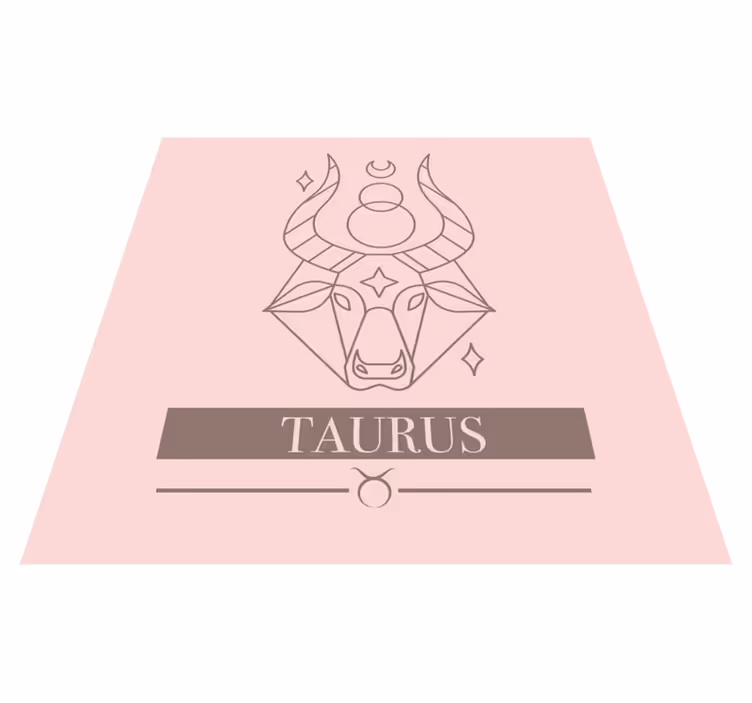 Taurus rosa kort stjernetegn design bad vinyl teppe - Tenstickers