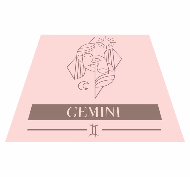 Design med gemini-tema vinyl teppe sagn og tekster - Tenstickers