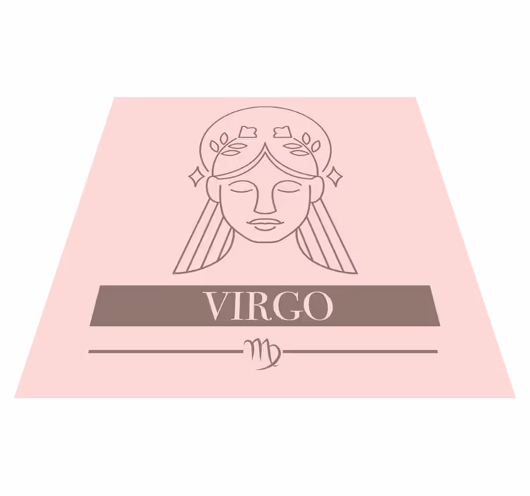 Jomfru rosa stjernetegn design vinyl teppe stue - Tenstickers