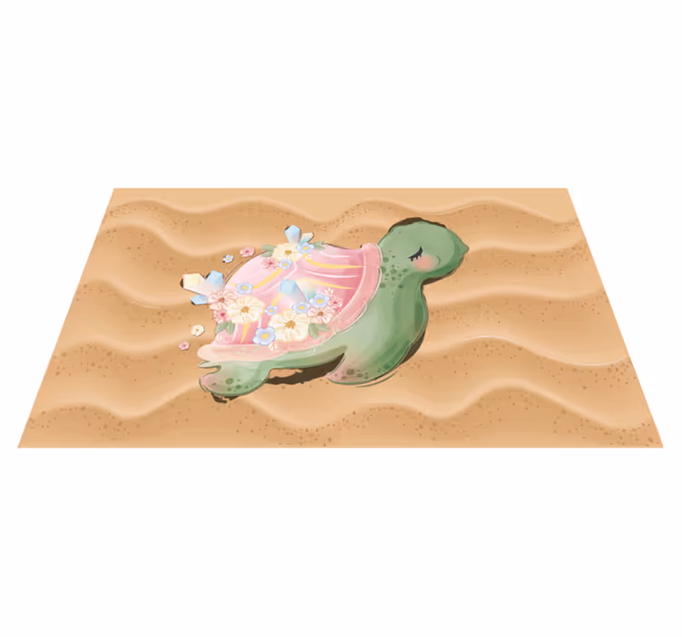 Havskilpadde oase spedbarn vinyl teppe - Tenstickers