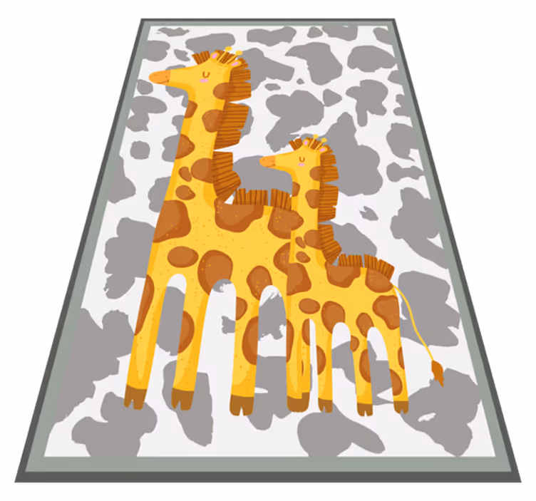 Sjiraff familie motiv spedbarn vinyl teppe - Tenstickers