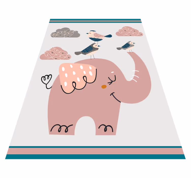 Leketid for elefanter spedbarn vinyl teppe - Tenstickers