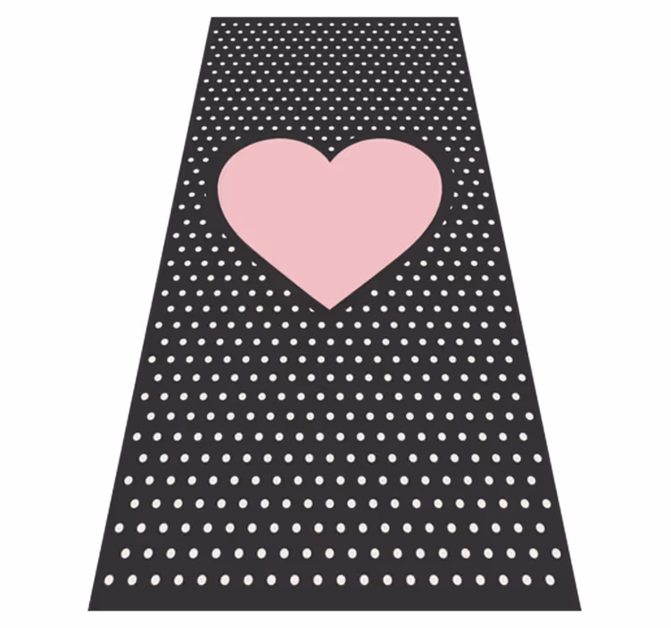 Polka hjerte aksent Flere barn vinyltepper - Tenstickers