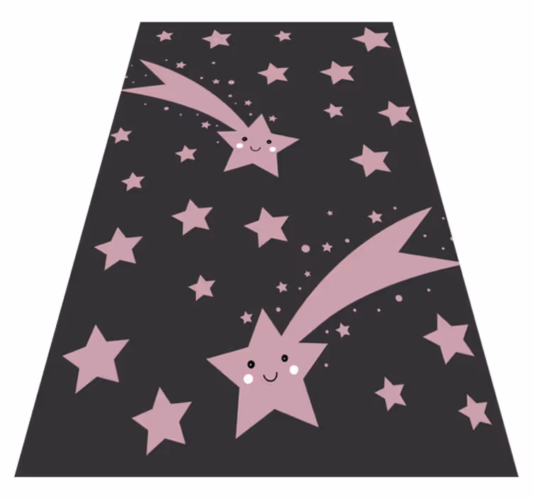 Himmelske stjerneskudd vinyl teppe stjerner - Tenstickers