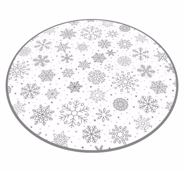 Ferie snøfnugg Jul vinyl teppe - Tenstickers
