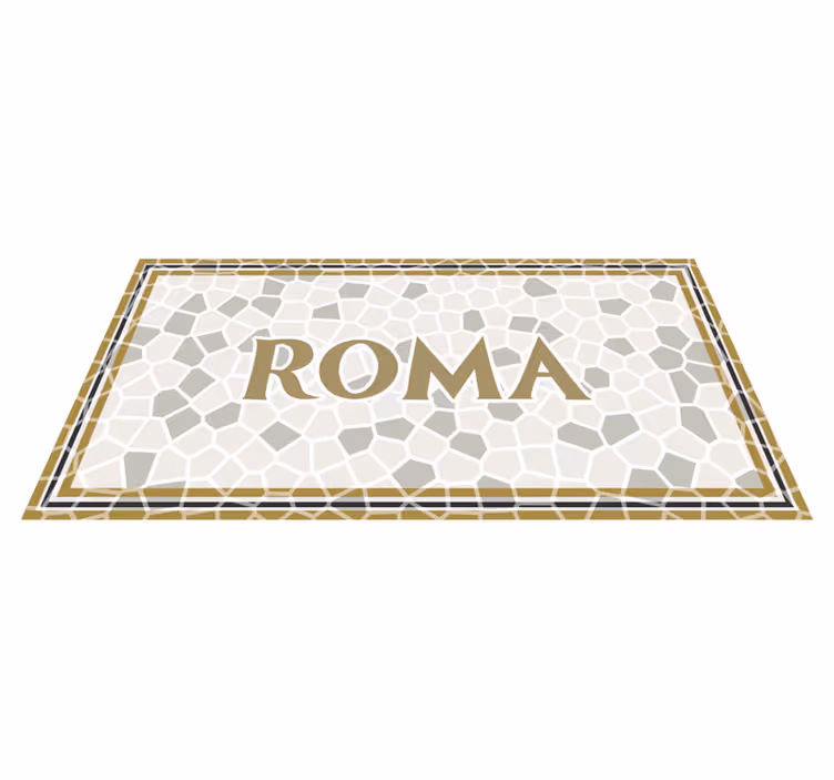Personlig roma egent navn vinylteppe - Tenstickers