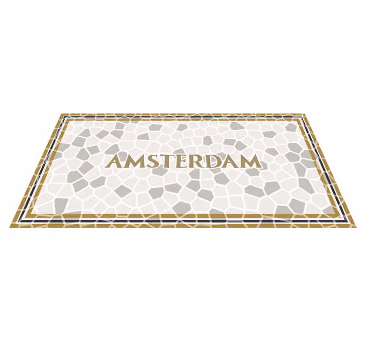 Amsterdam mosaikk mosaikk vinyl teppe - Tenstickers