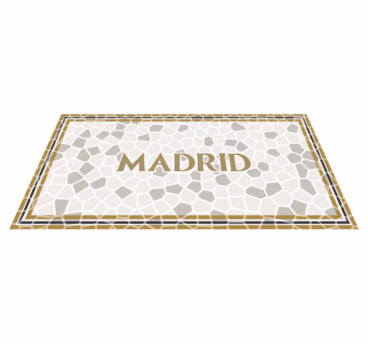 Madrid geometrisk mønster egent navn vinylteppe - Tenstickers