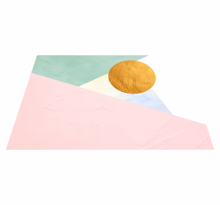 Geometriske pastellformer vinyl teppe geometrisk - Tenstickers