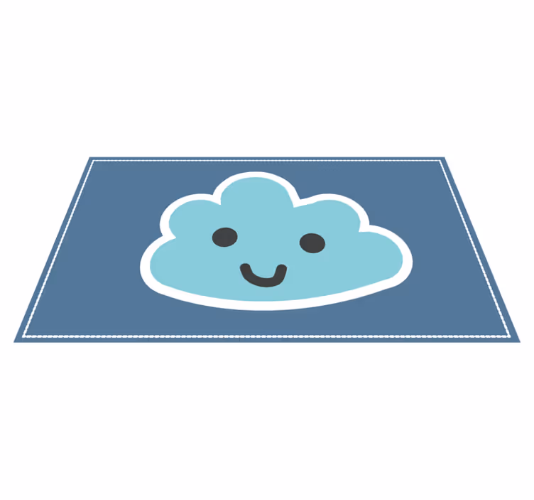 Smilende skydesign spedbarn vinyl teppe - Tenstickers