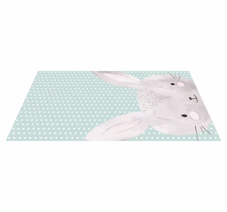 Kanin illustrasjon vinyl teppe baby - Tenstickers