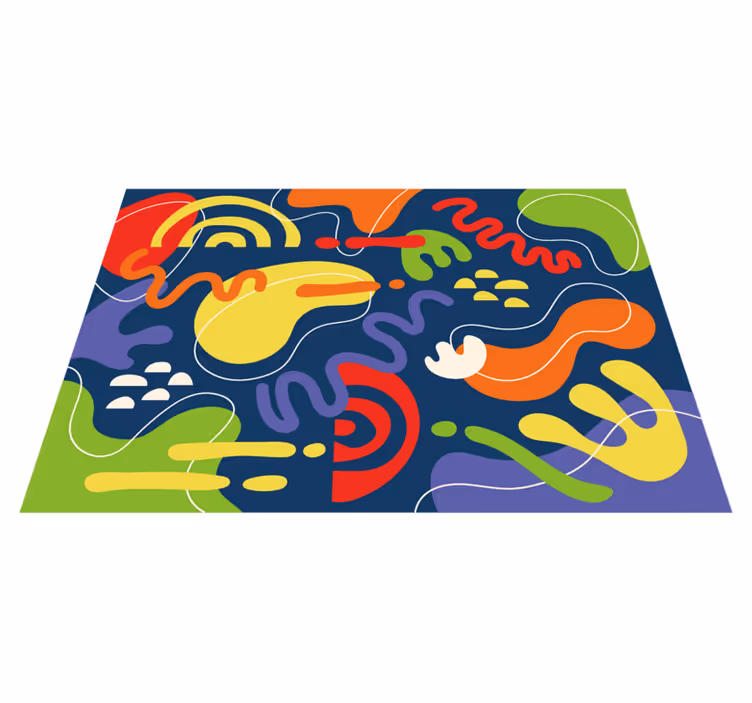 Abstrakte fargerike former geometriske vinyl teppe - Tenstickers
