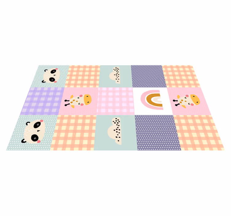 Lekende lappeteppe Flere barn vinyltepper - Tenstickers
