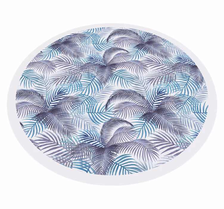 Palmebladmønster vinyl teppe blomster og planter - Tenstickers