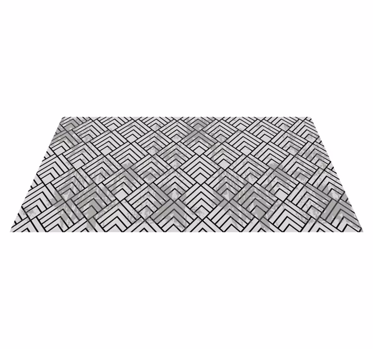 Geometrisk chevron geometriske vinyl teppe - Tenstickers